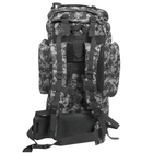 Рюкзак тактичний 75 літрів ЗСУ водостійкий , військовий рюкзак Oxford 600D Піксель - зображення 4