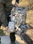 Рюкзак тактичний військовий 60 л з підсумками MOLLE водостійкий , військовий рюкзак Oxford 600D Піксель - зображення 4