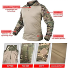 Тактичний демісезонний військовий костюм форма Han Wild убакс+налокітники, штани+наколінники, панама мультикам р.4XL - зображення 2