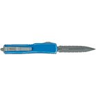 Нож Microtech UTX-70 Double Edge Apocalyptic DFS Serrator Distressed Blue (147-D12DBL) - изображение 2