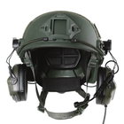 Навушники тактические активные с микрофоном на шолом Earmor M32H MOD3 Helmet Version | Ranger Green - изображение 4