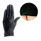 Перчатки нитриловые без талька Medicare Black S 100 шт (4820118176338) (0174139) - изображение 1