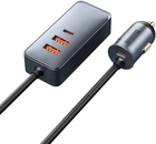Автомобільний зарядний пристрій Baseus 2USB + 2Type-C Share Together with Extension Cord 120W (CCBT-A0G)