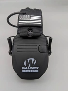 Активні навушники для захисту органів слуху шумозаглушувальні Walkers Razor з металевим оголів'ям складні регулятор гучності та аудіовихід чорні (Kali) - зображення 2