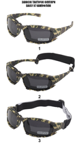 Захисні тактичні окуляри + 7 комплектів лінз Daisy X7-X камуфляж товщина лінз 2 мл-збільшена товщина - зображення 5