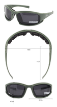 Защитные тактические очки + 7 комплектов линз Daisy X7-X олива толщина линз 2 мл-увеличинная толщина - изображение 6
