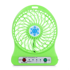 Вентилятор настольный аккумуляторный 18650 USB диаметр 10см Portable Fan Mini зеленый