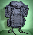 Рюкзак военный Кіраса объемом 70 л кордура черный 952 - изображение 1
