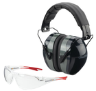 Стрілецькі пасивні навушники та окуляри Champion Eyes and Ears Combo Ear Muffs and Safety Glasses 4062 Сірий - зображення 1