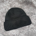 Балаклава-шапка тактическая вязанная Турция 8680 черная - изображение 4