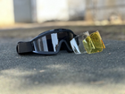 Тактичні окуляри - маска Tactic балістична маска revision tan захисні окуляри зі змінними лінзами колір Чорний (mask-black) - зображення 4