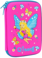 Пенал Cool For School с тиснением 1 отделение Фуксия (QT-5625-Rosered)