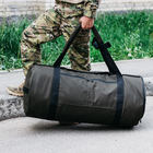 Сумка-баул военная, баул армейский Оксфорд хаки з клапаном, стропа стяжка, 120 л тактический баул, тактический - изображение 5