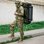 Баул-сумка 120л армейская Оксфорд камуфляж с креплением для каремата и саперной лопаты. - изображение 4