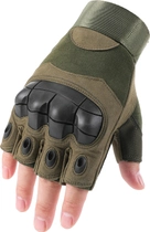 Тактические перчатки Multicam Extrime RX безпалые размер XL Зеленые (Extrime RX green XL) - изображение 1