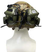 Наушники Earmor M32X MARK3-FG активные, тактические, шумоподавляющие, защитные с адаптерами Олива (M32XMARK3-FG) - изображение 6
