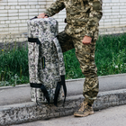 Баул-сумка військова, армійський баул Оксфорд піксель з клапаном 100 л тактичний баул, тактичний баул-рюкзак - зображення 5