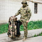 Баул-сумка 100л армійська Cordura мультикам з кріпленням для каремату та саперної лопати. - зображення 7