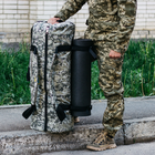 Баул-сумка 100л армійська Оксфорд піксель з кріпленням для каремату та саперної лопати. - зображення 4