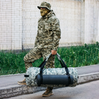 Баул-сумка 100л армійська Оксфорд піксель з кріпленням для каремату та саперної лопати. - зображення 5