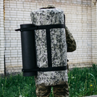 Баул-сумка 120л армійська Оксфорд піксель з кріпленням для каремату та саперної лопати. - зображення 3