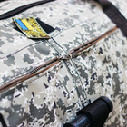 Баул-сумка 120л армійська Оксфорд піксель з кріпленням для каремату та саперної лопати. - зображення 9
