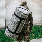 Баул-сумка військова, баул армійський Оксфорд піксель 120 л тактичний баул, тактичний баул-рюкзак - зображення 5