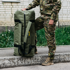Сумка баул военная, баул армейский Оксфорд олива 120 л тактический баул, тактический баул-рюкзак - изображение 4