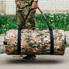 Баул-сумка військова, баул армійський Cordura мультикам 120 л тактичний баул, тактичний баул-рюкзак - зображення 6