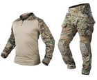 Тактичний костюм G3 Multicam, штурмова військова, бойова форма, сорочка з довгим рукавом та штани з наколінниками Мультикам р.3XL - зображення 1