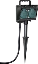 Садовая розетка Brennenstuhl 2 розетки IP44, 1.4 м (1154430)