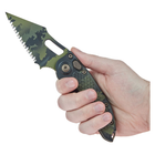 Нож Microtech Stitch Olive Camo Signature Series Serrator (169-3OCS) - изображение 5