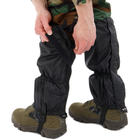 Гамаши тактические защитные для военных 8664 (бахилы гетры армейские) черные от дождя и грязи размер регулируемый (универсальный) - изображение 9