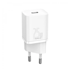 Зарядное устройство СЗУ Baseus Super Silicone PD Charger 25W 1 Type-C White (ccsp020102)