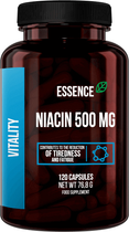 Essence Niacin 500 mg 120 kapsułek (5902811813976) - obraz 1