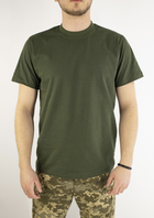 Хлопковая военная футболка олива, 50 - изображение 1