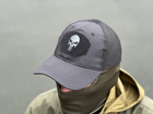 Тактическая кепка Tactic бейсболка с липучкой под шеврон, кепка с лого Каратель Черный (TY-4832-black) - изображение 4