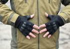 Тактичні безпальні рукавички Tactic армійські рукавички із захистом кістячок розмір L колір Чорний (oakley-black-L) - зображення 3
