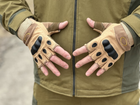 Тактические безпалые перчатки Tactic армейские перчатки с защитой костяшек размер XL цвет Койот (oakley-coyote-xl) - изображение 3