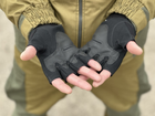 Тактические безпалые перчатки Tactic армейские перчатки с защитой костяшек размер L цвет Черный (oakley-black-L) - изображение 6