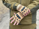 Тактические безпалые перчатки Tactic армейские перчатки с защитой костяшек размер XL цвет Койот (oakley-coyote-xl) - изображение 6