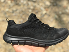 Тактичні літні кросівки сітка колір чорний 37 - зображення 1