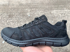 Тактичні літні кросівки сітка колір чорний 37 - изображение 6