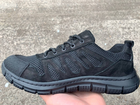 Тактичні літні кросівки сітка колір чорний 46 - изображение 6