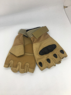 Военные штурмовые перчатки без пальцев Combat походные армейские защитные Песочный XL (Kali) - изображение 3