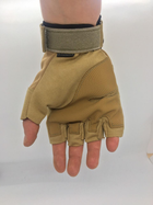 Військові штурмові рукавички без пальців Combat похідні армійські захисні Пісочний XL (Kali) - зображення 5