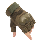 Військові рукавички з відритими пальцями Оливковий (Kali) - зображення 1