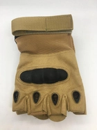 Військові штурмові рукавички без пальців Пісочний L (Kali) - зображення 3
