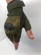 Военные штурмовые перчатки без пальцев Оливка - XL (Kali) - изображение 5