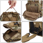 Тактичний рюкзак армійський 6л, (28х18х13 см) Oxford 600D, B14, Камуфляж - зображення 15